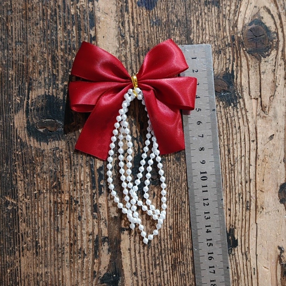 Gift Box Wrap Set - 12個セット クリスマスツリーリボン ゴールドツイストタイ ヴィンテージスタイル ギフトラップリボン パールタッセル