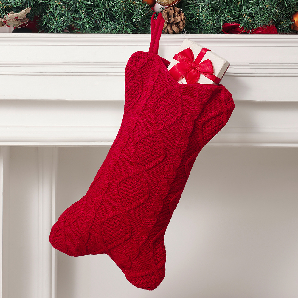 Christmas Stocking Hanging - 犬用クリスマスストッキング、ニットクリスマスストッキング、骨型犬用ストッキング、クリスマスストッキング、吊り下げ式犬用クリスマスストッキング。