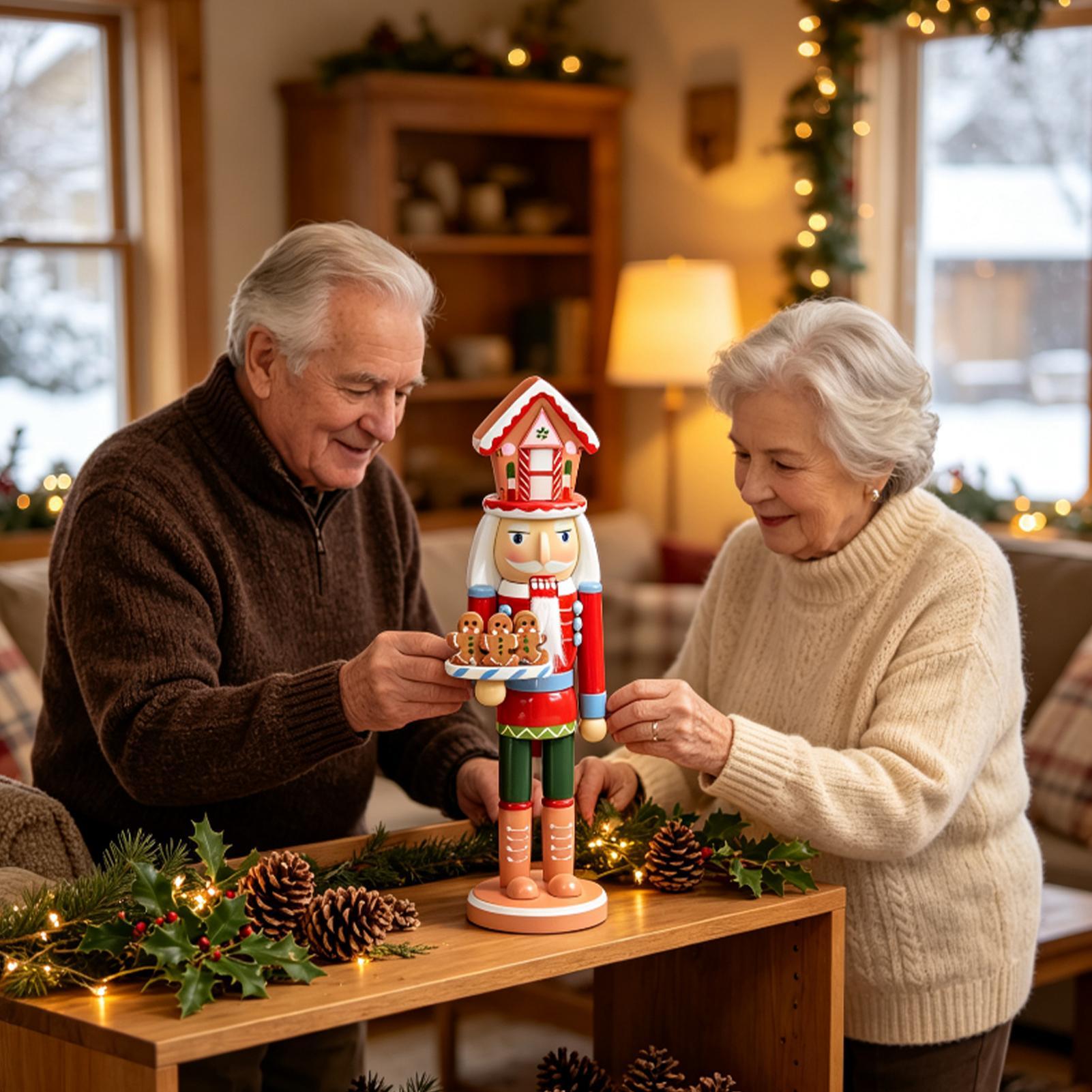 Nutcracker Figurine - くるみ割り人形 クリスマスデコレーション 15インチ 木製フィギュア モデル テーブルアート