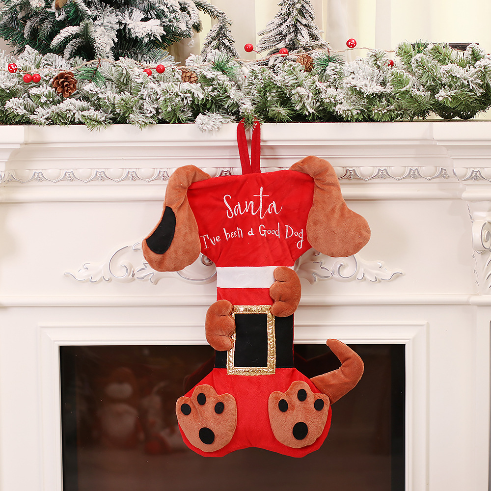 3Dアニマルクリスマスストッキングぬいぐるみ犬猫ハンギングツ - Christmas Stocking Hanging のレビューと価格