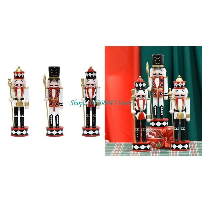 R53F 木製クリスマスくるみ割り人形キング置物おもちゃの装 - Nutcracker Figurine のレビューと価格