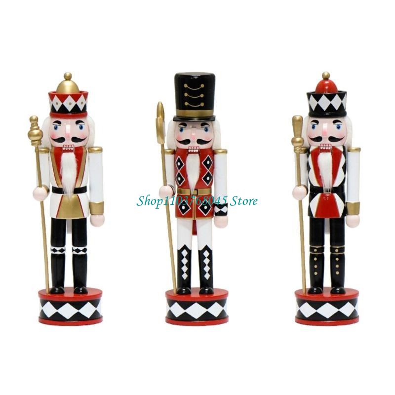 R53F 木製クリスマスくるみ割り人形キング置物おもちゃの装 - Nutcracker Figurine のレビューと価格