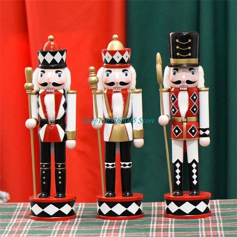 R53F 木製クリスマスくるみ割り人形キング置物おもちゃの装 - Nutcracker Figurine のレビューと価格