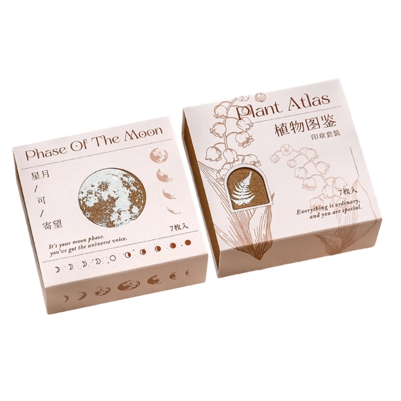 ウッドブロックシールセット 7 ピース箱入りペーパークラフト - Gift Box Wrap Set のレビューと価格