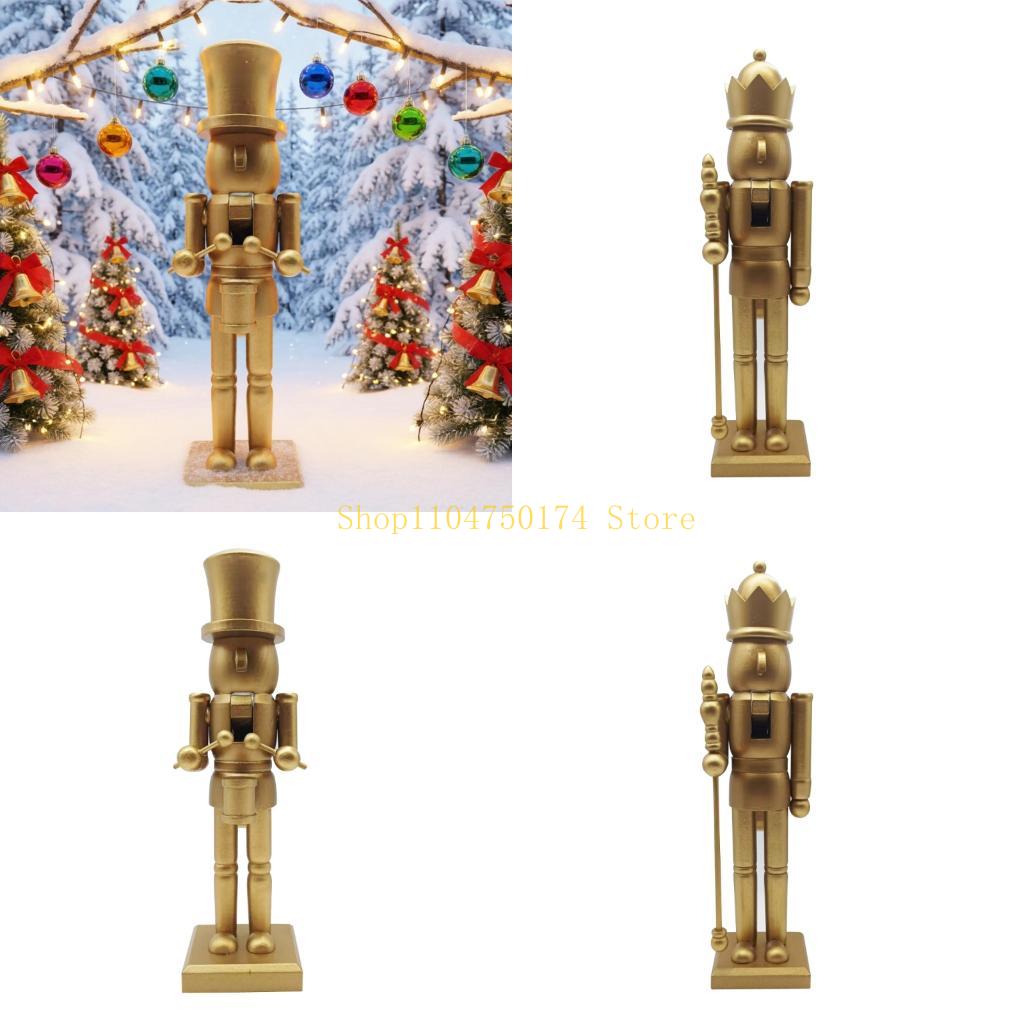 ホリデーギャザリングデコレーション、ゴールド木製くるみ割り人 - Nutcracker Figurine のレビューと価格