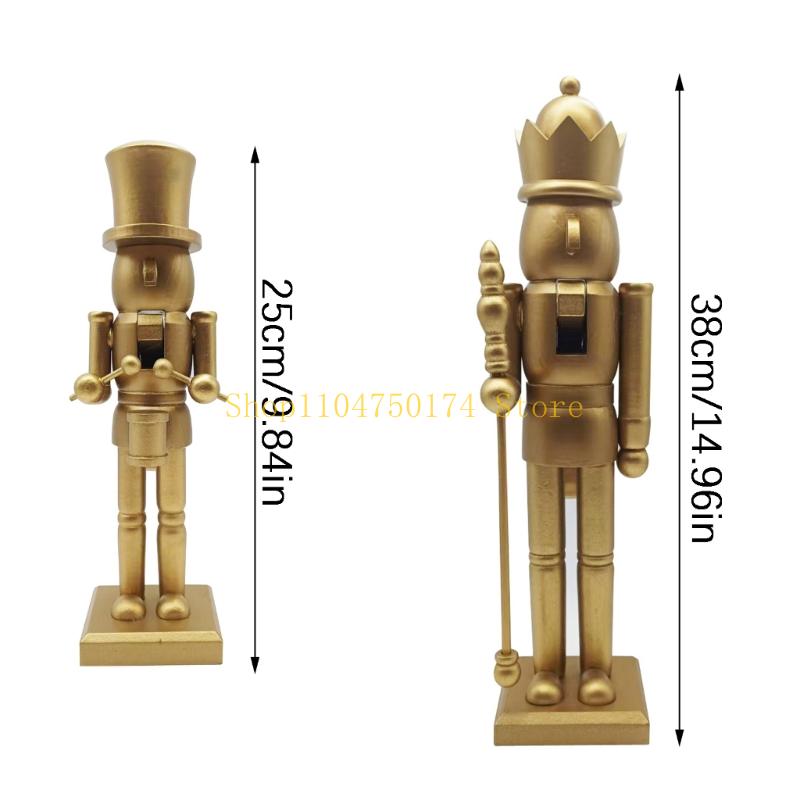 ホリデーギャザリングデコレーション、ゴールド木製くるみ割り人 - Nutcracker Figurine のレビューと価格