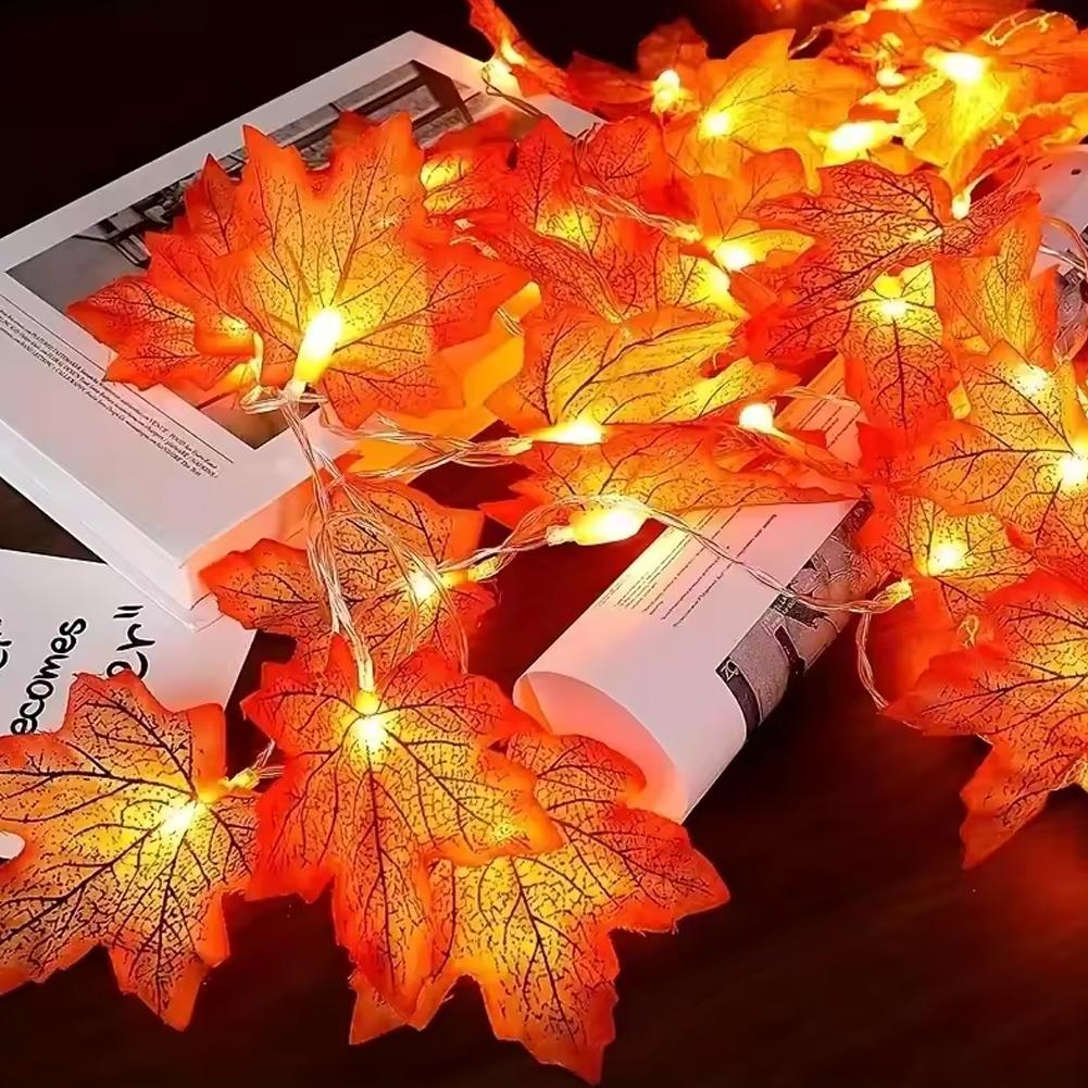 メープルリーフガーランドストリングライト LED電池式 IP - Led Fairy String Lights のレビューと価格