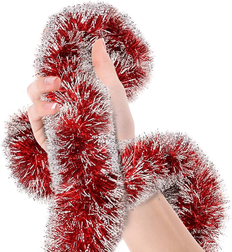 クリスマスの金属のstreamers、緑の霜の先端のタッセル - Tinsel Garland Decoration のレビューと価格