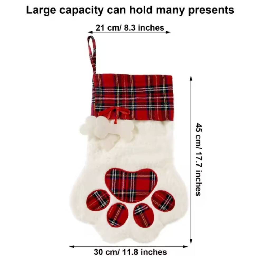 クリスマスソックス 新年飾り バッファローチェック柄 ペット - Christmas Stocking Hanging のレビューと価格