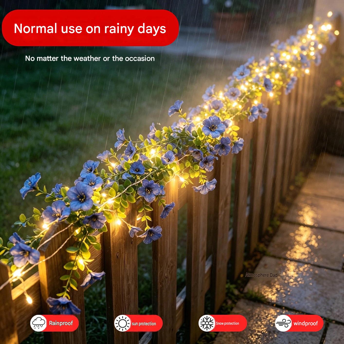 ソーラーローズバインストリングライト 5m 50LED 屋外 - Led Fairy String Lights のレビューと価格