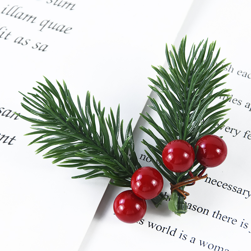 10 個クリスマスベリーパインコーンヒイラギの枝人工赤松葉ク - Christmas Tree Artificial のレビューと価格
