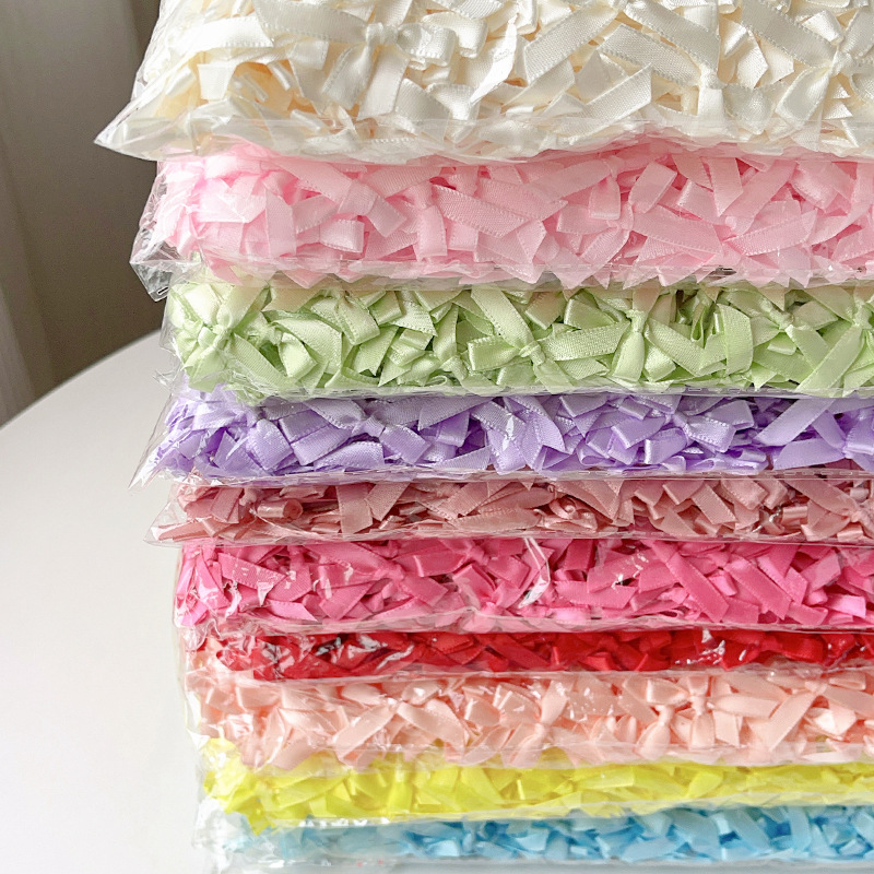 マルチカラーミニサテンリボンボウ、小さな手作りの蝶結びDIY - Ribbon Bow Gift のレビューと価格
