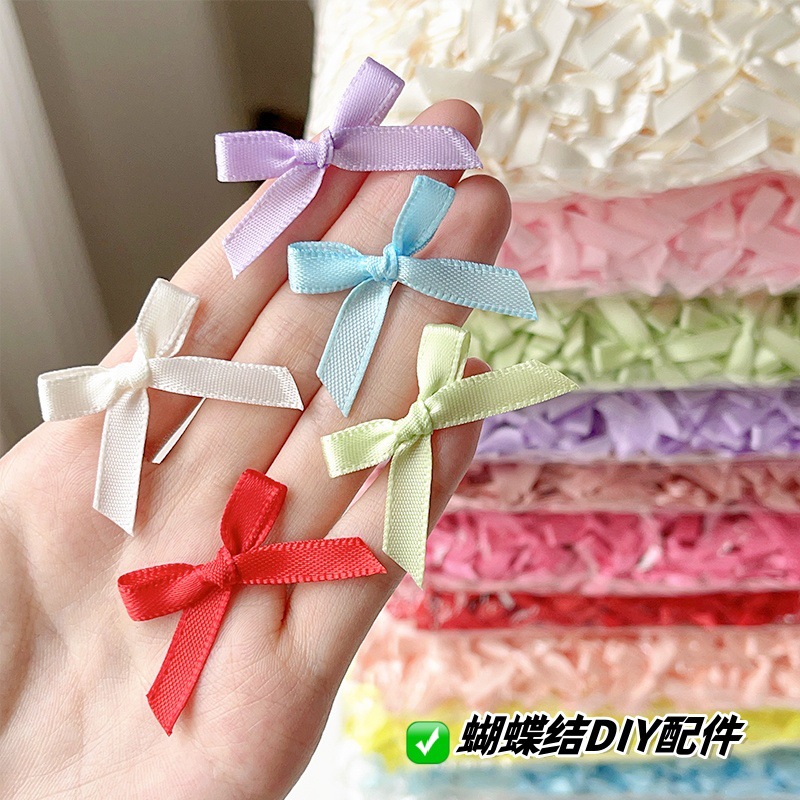 マルチカラーミニサテンリボンボウ、小さな手作りの蝶結びDIY - Ribbon Bow Gift のレビューと価格