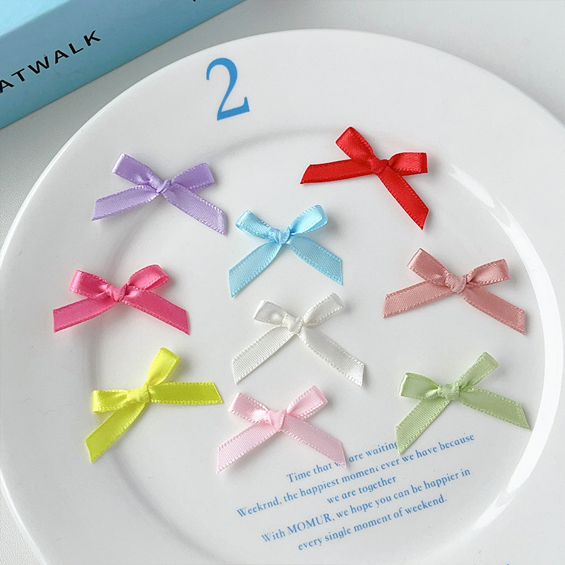 マルチカラーミニサテンリボンボウ、小さな手作りの蝶結びDIY - Ribbon Bow Gift のレビューと価格