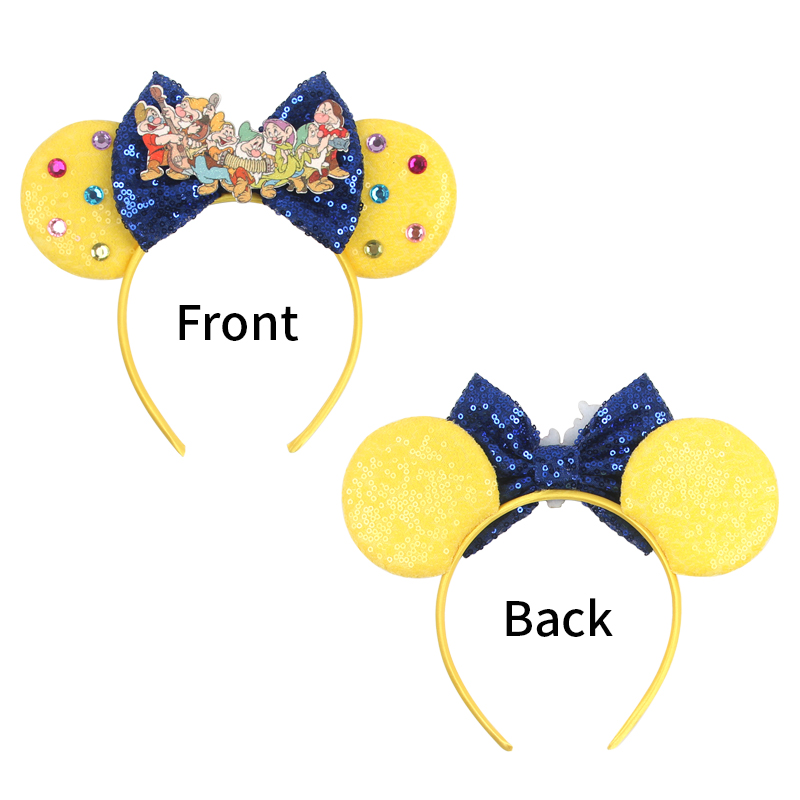 ディズニー城ミッキーマウス耳ヘッドバンドスパンコール弓女の子 - Ribbon Bow Gift のレビューと価格