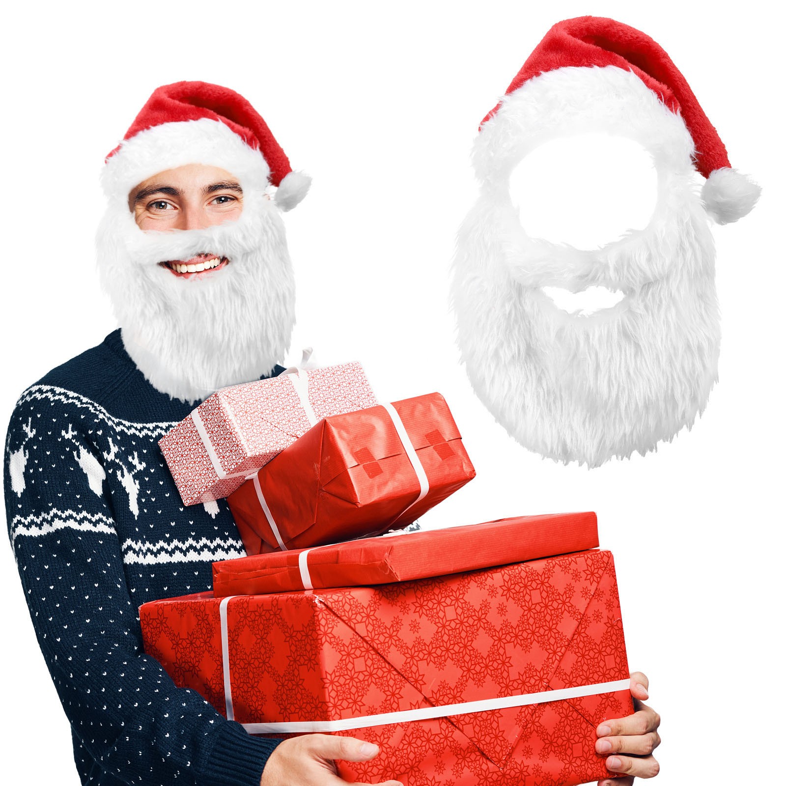 新成人ボールぬいぐるみクリスマス帽子ユニセックスおかしいサン - Santa Hat Plush のレビューと価格