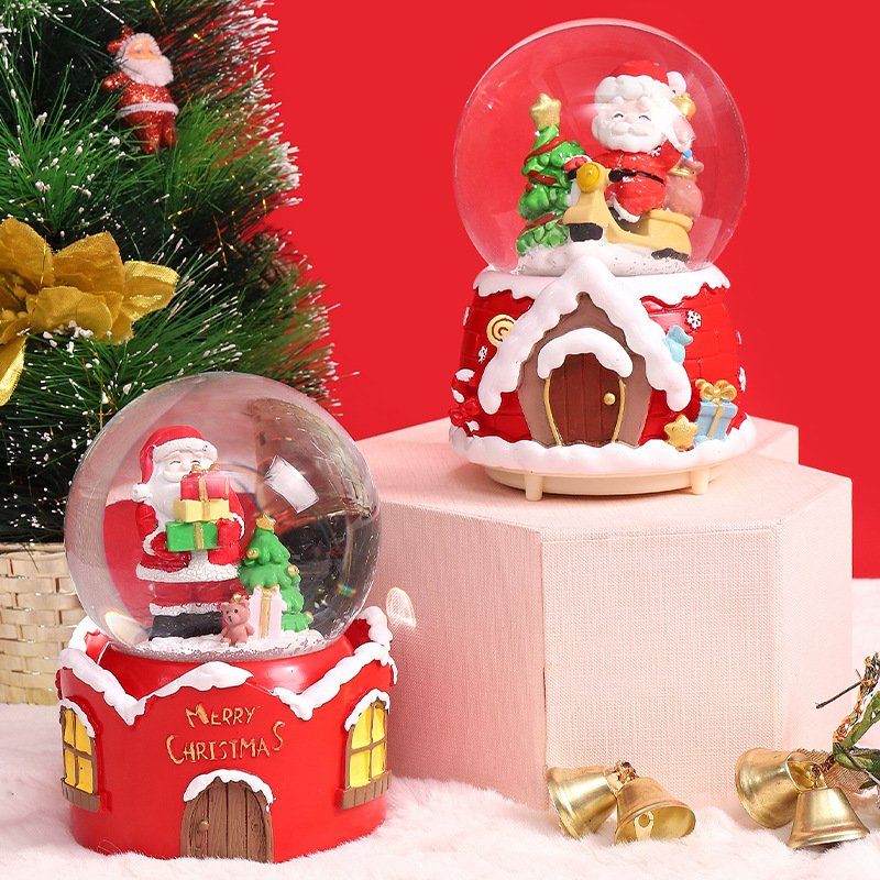 クリスマススノードーム LEDライト付き 自動雪降り サンタ - Snow Globe Musical のレビューと価格