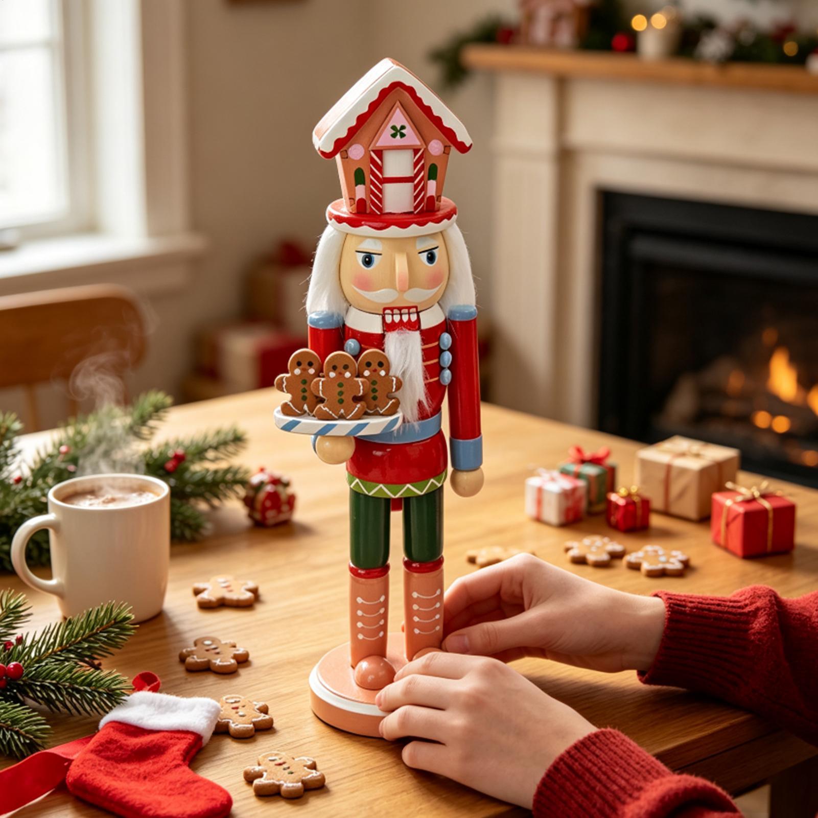くるみ割り人形 クリスマスデコレーション 15インチ 木製フ - Nutcracker Figurine のレビューと価格